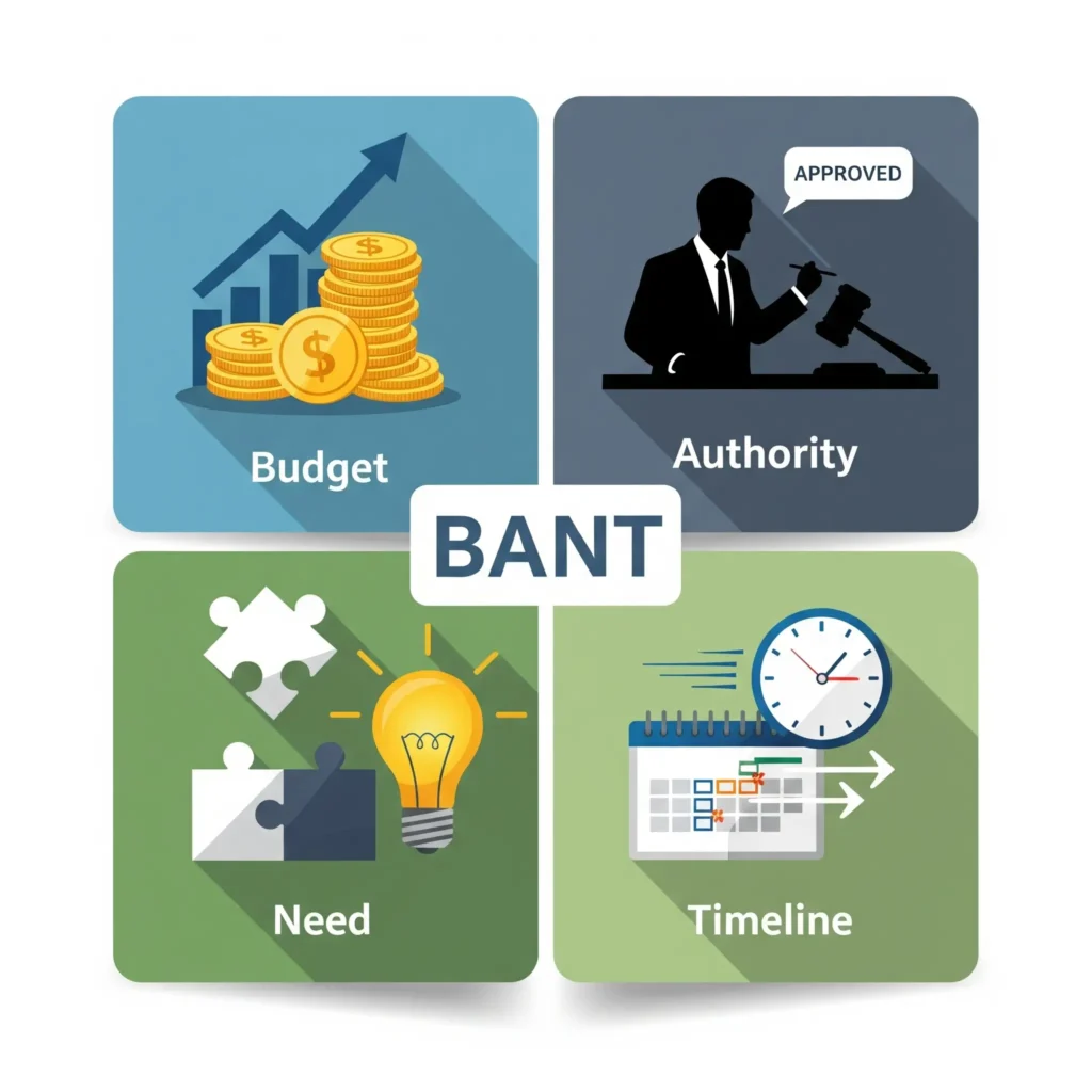 سر المبيعات الناجحة: فن الأسئلة المفتوحة وإعادة تأهيل الفرص 2 إطار BANT