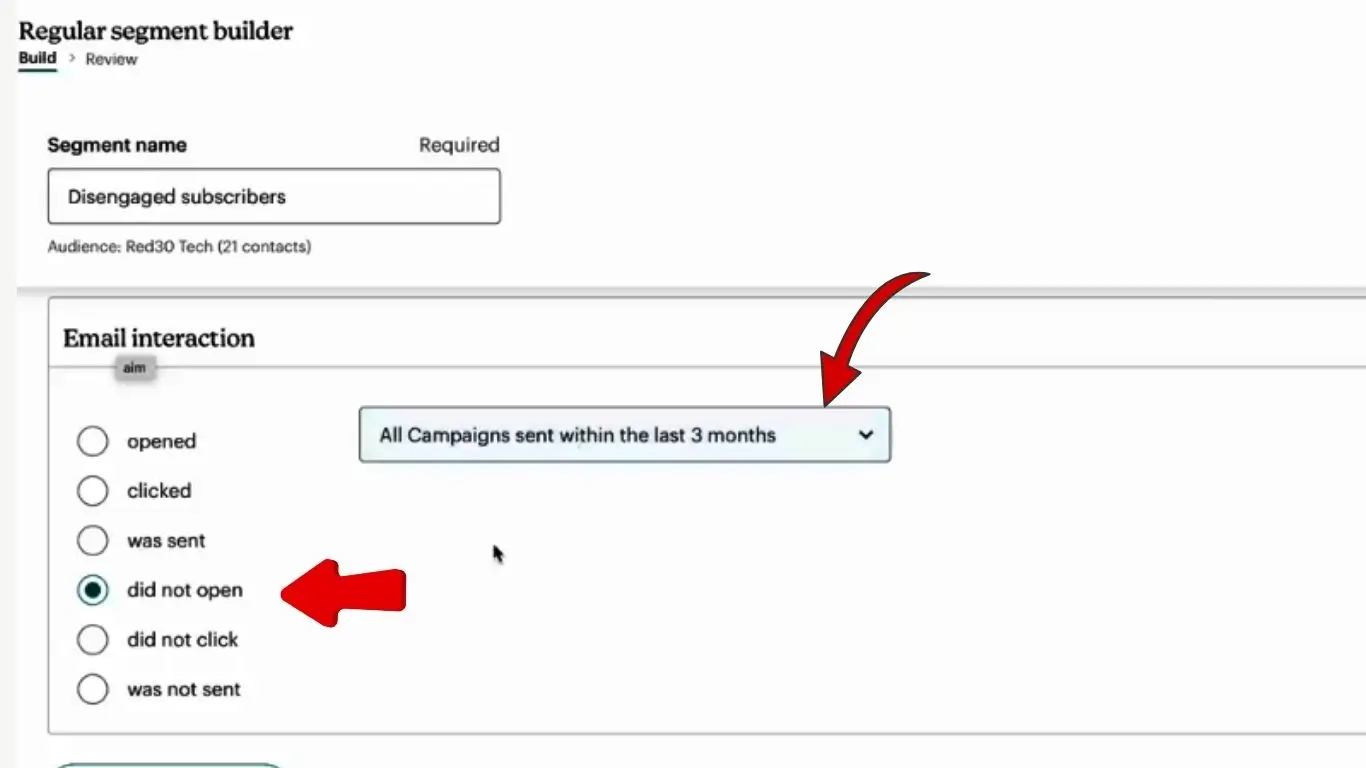 إنشاء شريحة بريد إلكتروني ديناميكية للمشتركين الباردين3