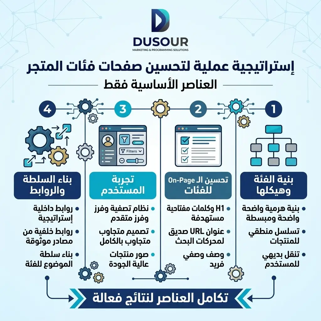 استراتيجية عملية لتحسين صفحات فئات المتجر
