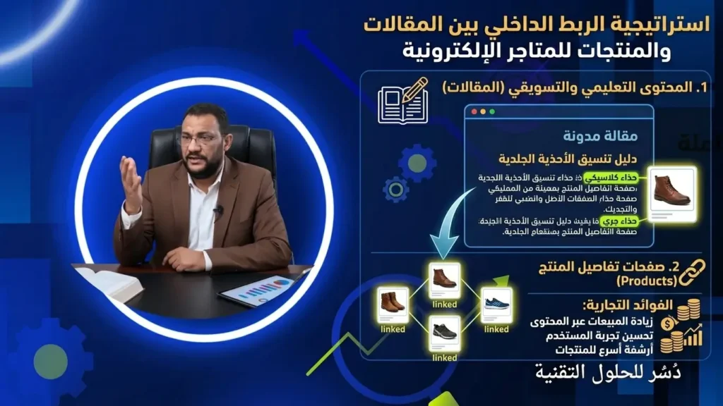 الربط الداخلي بين المقالات والمنتجات