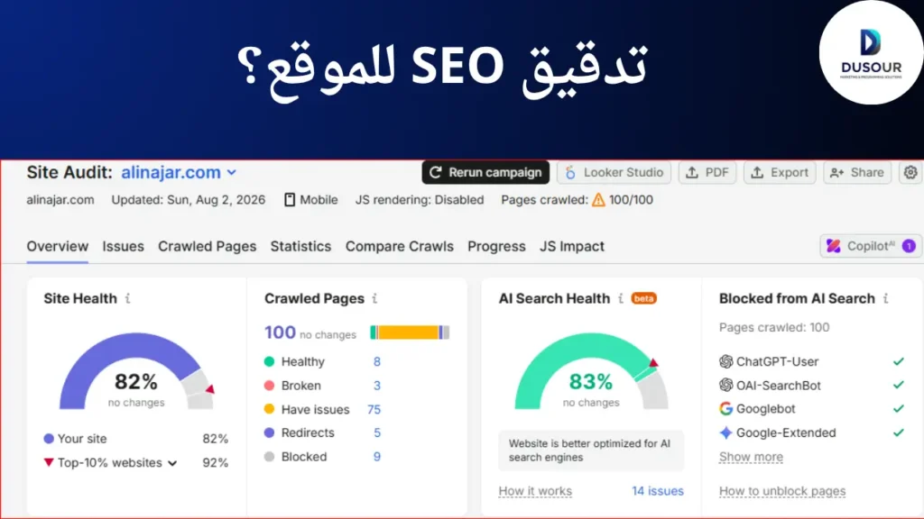 تدقيق SEO للموقع