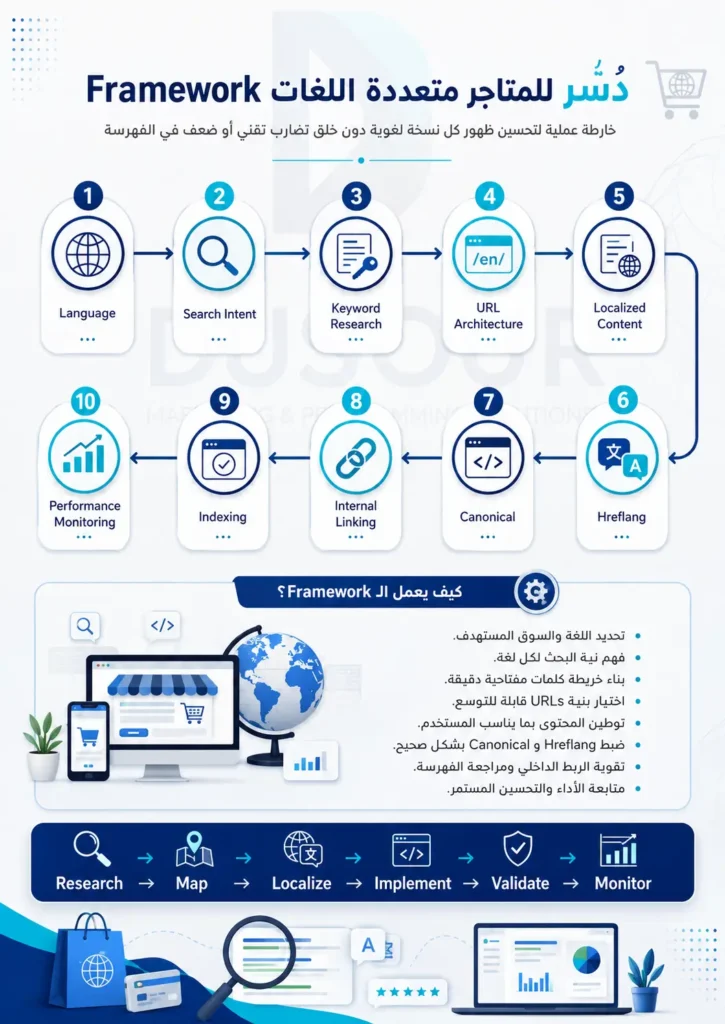Framework دُسُر للمتاجر متعددة اللغات