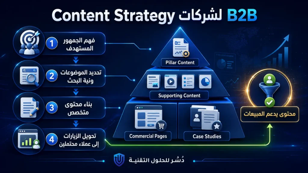 استراتيجية المحتوى للشركات B2B لجذب العملاء وزيادة المبيعات