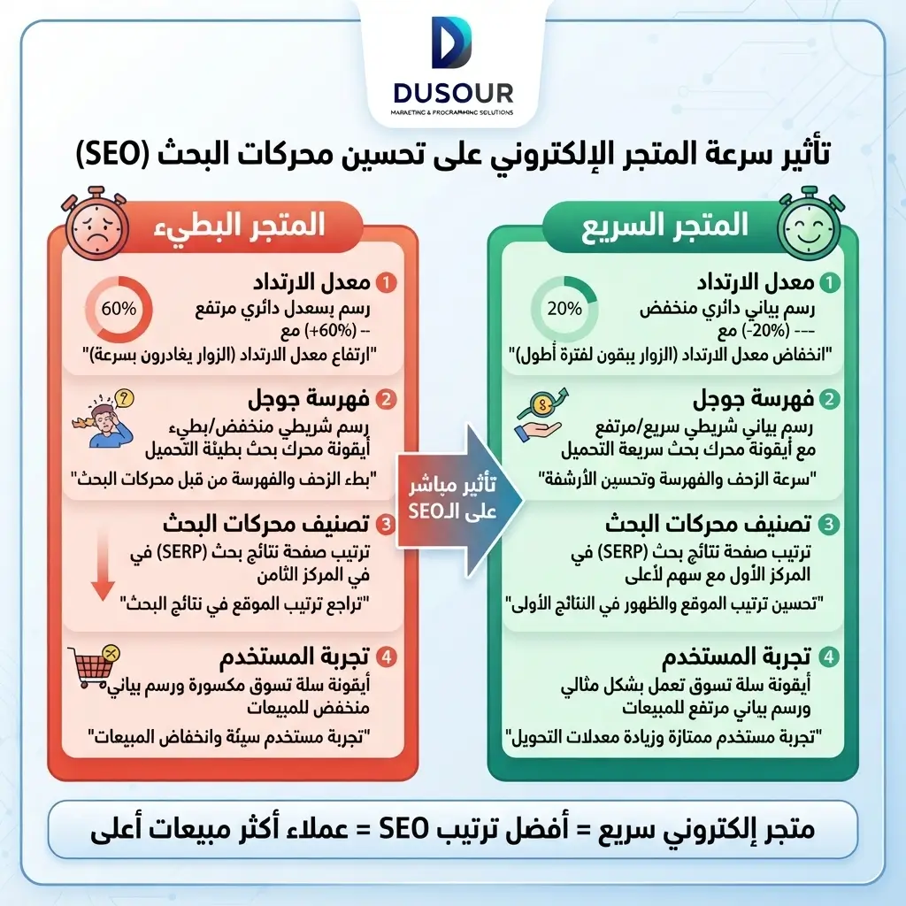 كيف تؤثر سرعة المتجر الإلكتروني على SEO؟