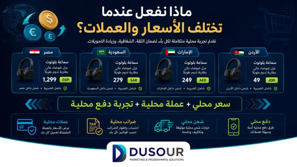 SEO للمتاجر متعددة الدول | بناء صفحات أسواق فعالة وتحسين الظهور العالمي | 2026 ماذا نفعل عندما تختلف الأسعار والعملات في المتاجر متعددة الدول؟